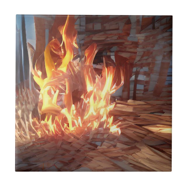 Azulejo Crackeo de incendios alegremente en otro arte mund (Frente)