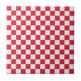 Azulejo Cranberry fizz checkerboard pattern