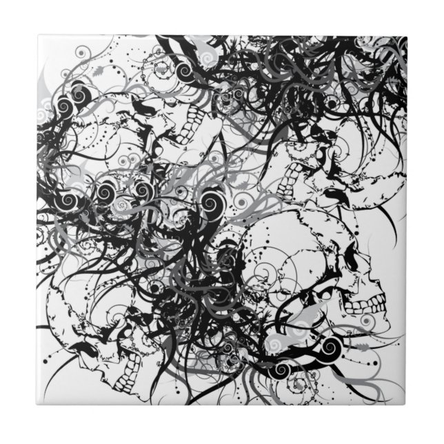 Azulejo Cráneos de la fantasía (Frente)