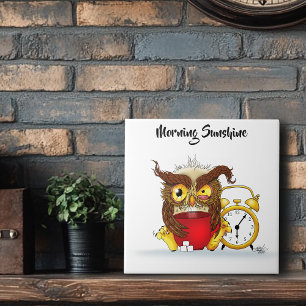 Azulejo Cranky Owl