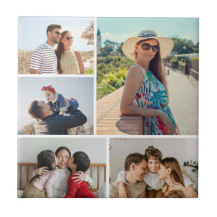 Azulejo Crea tu propio collage de 5 fotos