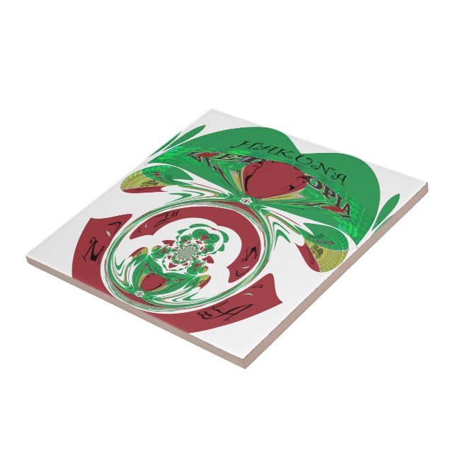 Azulejo Crea tu propio yo amo la bella Etiopía (Lado)