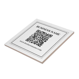 Azulejo Crea un código QR escaneable   Blanco y negro