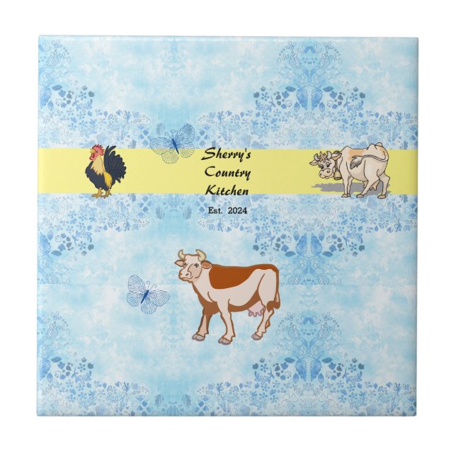 Azulejo Creación de animales de país (Frente)