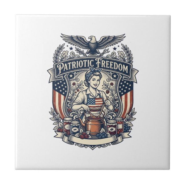 Azulejo Creador de mermelada patriótica (Frente)