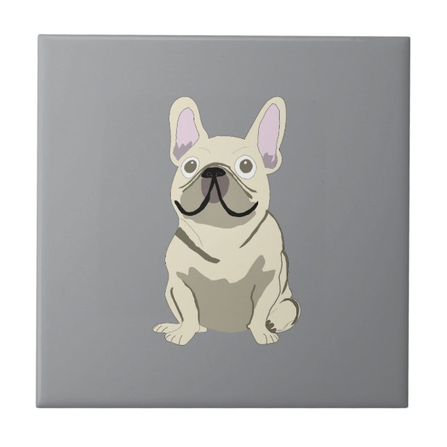 Azulejo Cream French Bulldog,  (Frente)