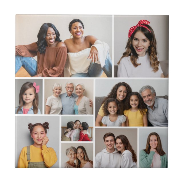 Azulejo Crear su propio Collage de fotos de 10 (Frente)