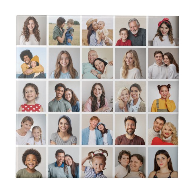 Azulejo Crear su propio Collage de fotos de 25 (Frente)
