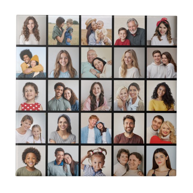 Azulejo Crear su propio Collage de fotos de 25 (Frente)