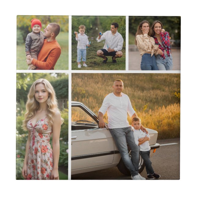 Azulejo Crear su propio Collage de fotos de 5 (Frente)