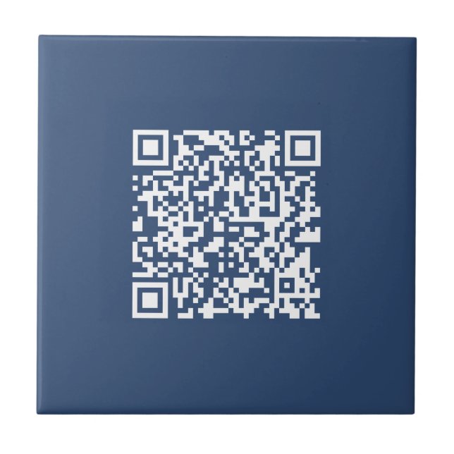 Azulejo Crear un código QR explorable | Azul de la armada  (Frente)