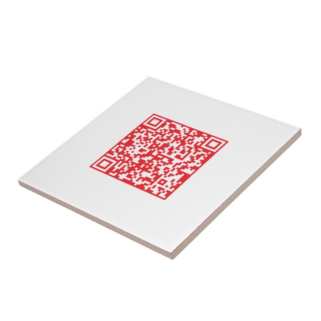 Azulejo Crear un código QR rojo analizable (modificable) (Lado)