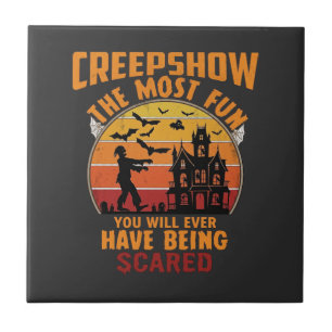 Azulejo Creepshow Halloween Zombie Casa Embrujada Atardece
