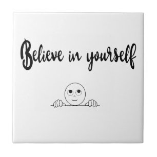 Azulejo Creer En Tu Propio Texto E Imagen
