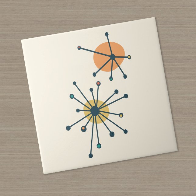 Azulejo Crema atómica de estallido de mediados de siglo, o (Subido por el creador)