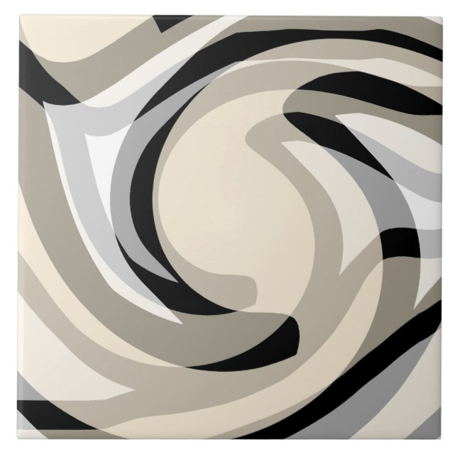 Azulejo Crema negra y gris (Frente)