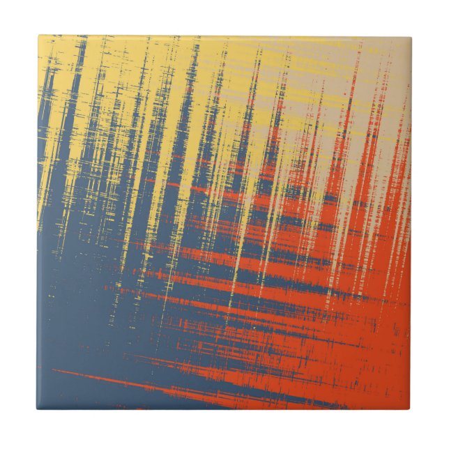 Azulejo Crema roja amarilla azul (Frente)