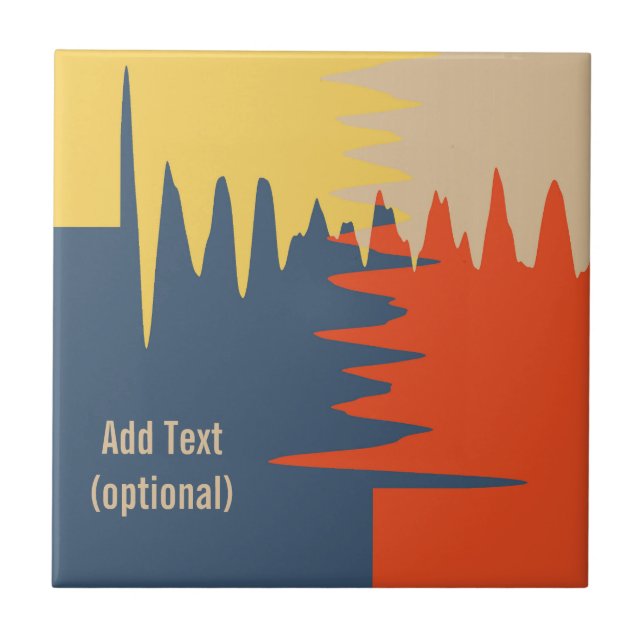 Azulejo Crema roja amarilla azul (Frente)