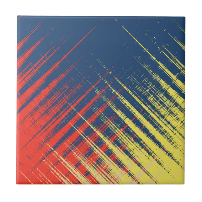 Azulejo Crema roja amarilla azul (Frente)