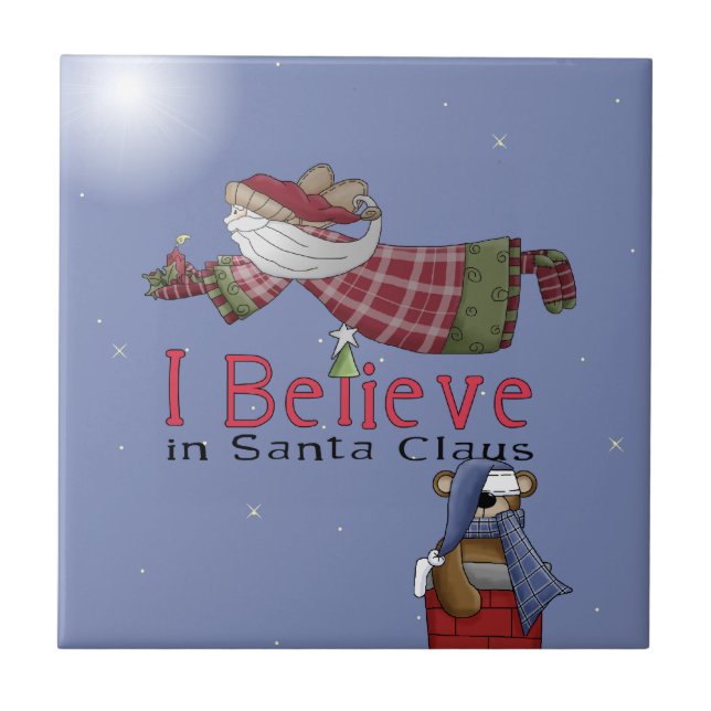 Azulejo Creo en Santa Gift Tile Trivet (Frente)