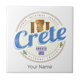 Azulejo Creta Island Grecia recuerdo de un viaje de vacaci