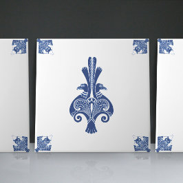 Azulejo Criaturas azules de lujo holandesas de primer nive