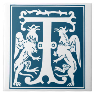 Azulejo Criaturas míticas del siglo XVI Capital decorativa