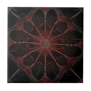 Azulejo Crimson Web: Baile fractal con la araña de la espa