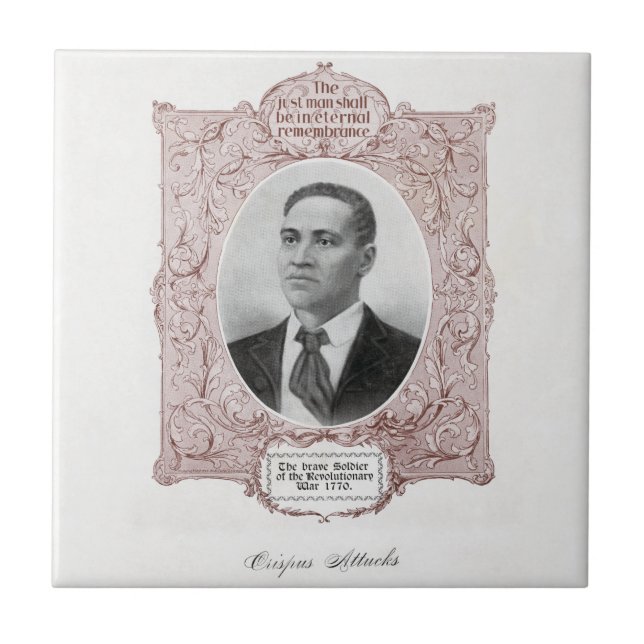 Azulejo Crispus Attucks: Mártir de la Revolución Americana (Frente)