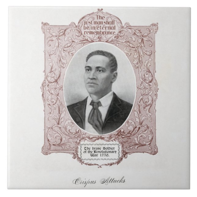Azulejo Crispus Attucks: Mártir de la Revolución Americana (Frente)