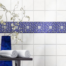 Cristal azul y perla de arte mosaico en mosaico ro