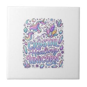 Azulejo Cristal de Unicornio Sanación Regalo de Unicornio 