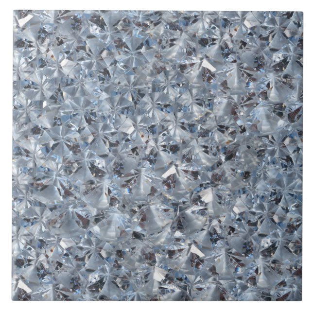Azulejo Cristales Bling del diamante de los azules claros (Frente)