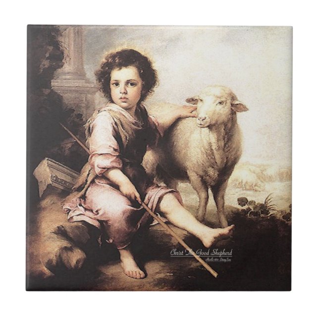 Azulejo Cristo El Buen Pastor (Frente)