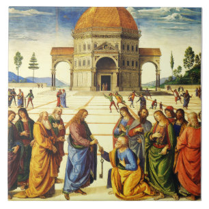 Azulejo Cristo entregando las llaves a San Pedro