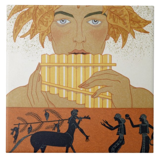 Azulejo Critique al gaitero, ilustracion de "Les Mythes" (Frente)