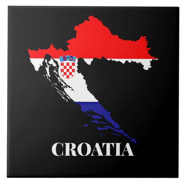 Azulejo Croatia silhouette (Frente)