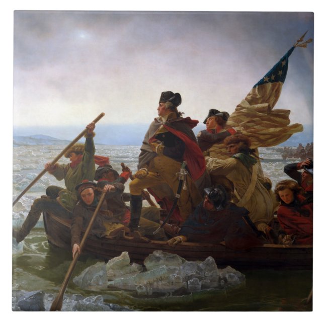 Azulejo Crossing Delaware 1776: General George Washington (Frente)