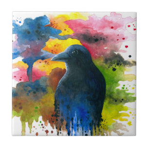Azulejo Crow Raven Bird 71