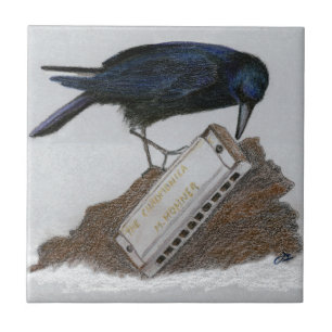 Azulejo Crow y Harmonica