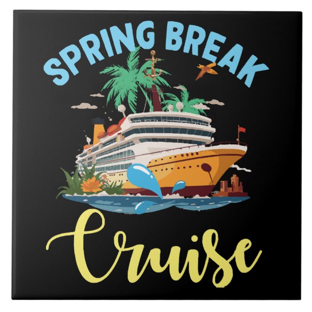 Azulejo Crucero de vacaciones de primavera (Frente)