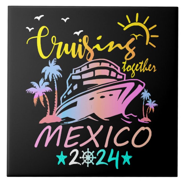 Azulejo Crucero familiar en México (Frente)