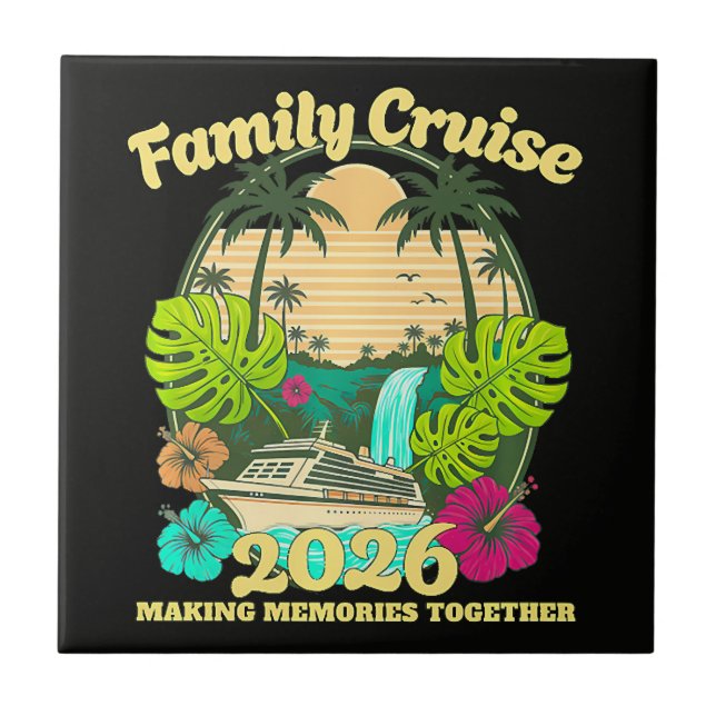 Azulejo Crucero Familiar Vacaciones 2026 (Frente)