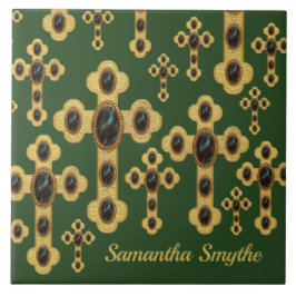 Azulejo Cruces con 6 piedras falsas -