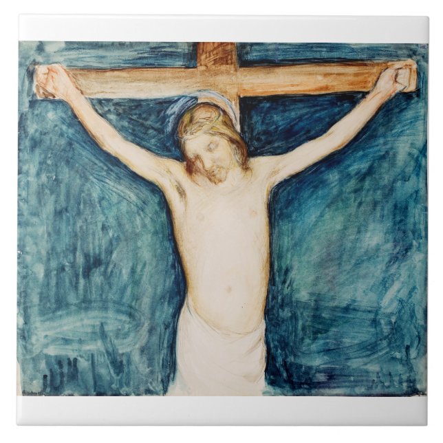 Azulejo Crucifixión del Retablo de la Iglesia (Frente)