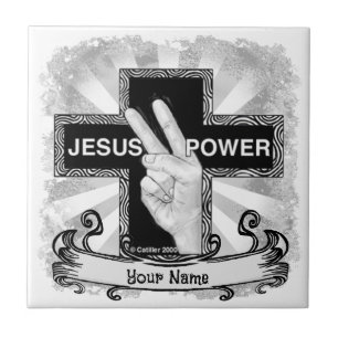 Azulejo Cruz cristiana poder de Jesús