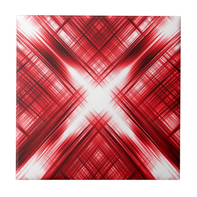 Azulejo Cruz de líneas rojas (Frente)