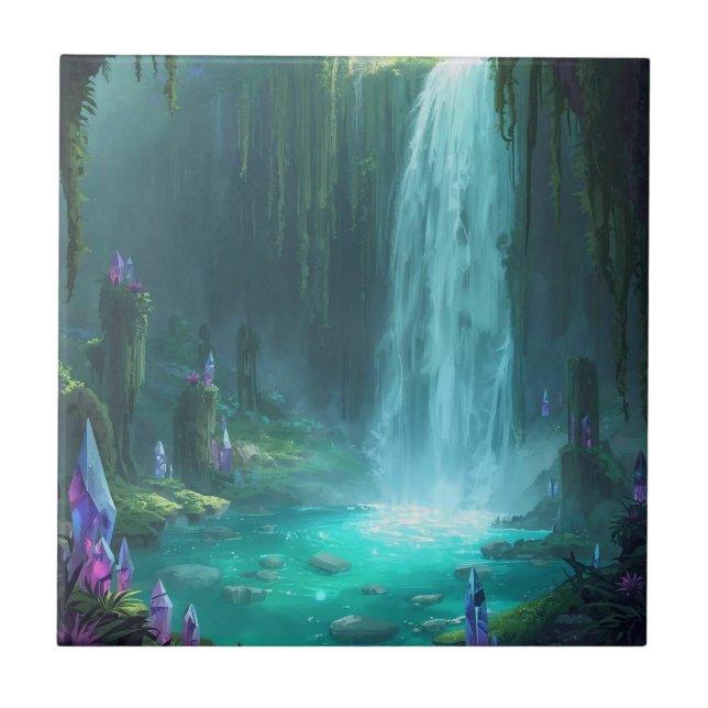 Azulejo Crystal Falls of the Hidden Realm (Frente)