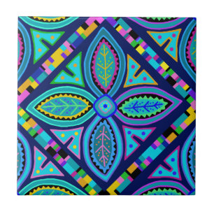 Azulejo Cuadrado de la abuela de flor contemporánea