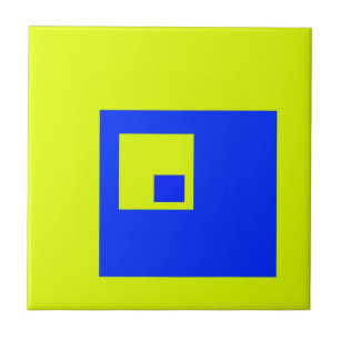 Azulejo Cuadrados amarillo y azul